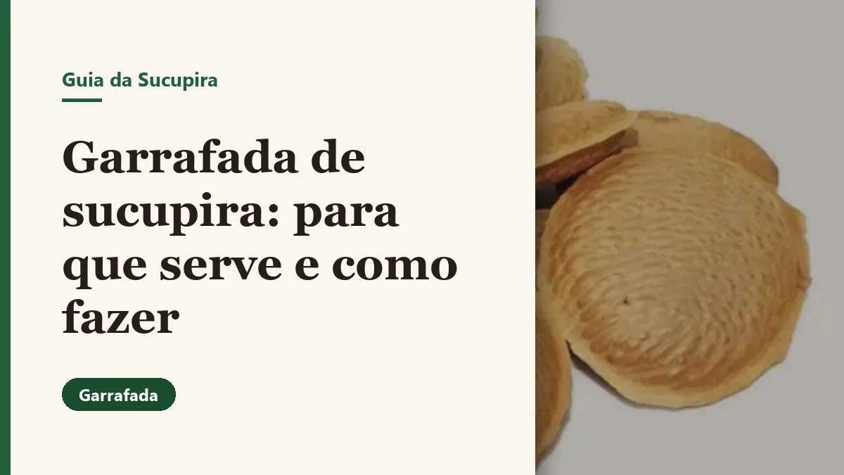 Foto relacionada ao artigo: Garrafada de sucupira: para que serve e como fazer