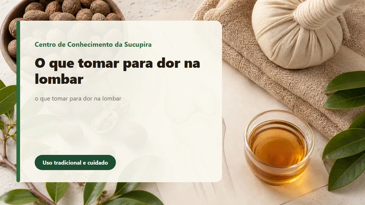 Foto de sucupira relacionada ao artigo: O que tomar para dor na lombar: o que ajuda e o que não resolve