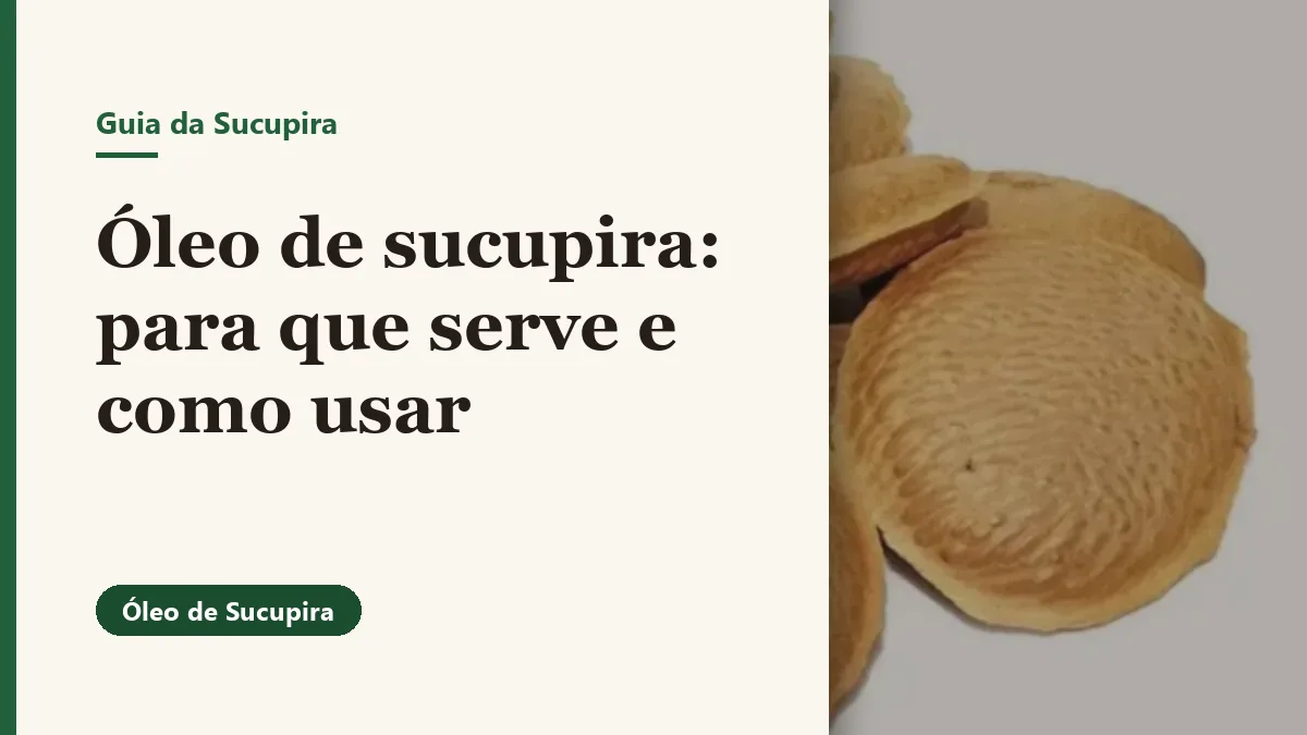 Foto relacionada ao artigo: Óleo de sucupira: para que serve e como usar