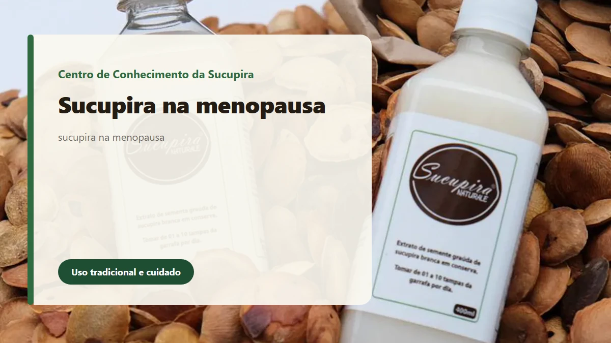 Foto de sucupira relacionada ao artigo: Sucupira na menopausa: por que a dor articular piora nessa fase