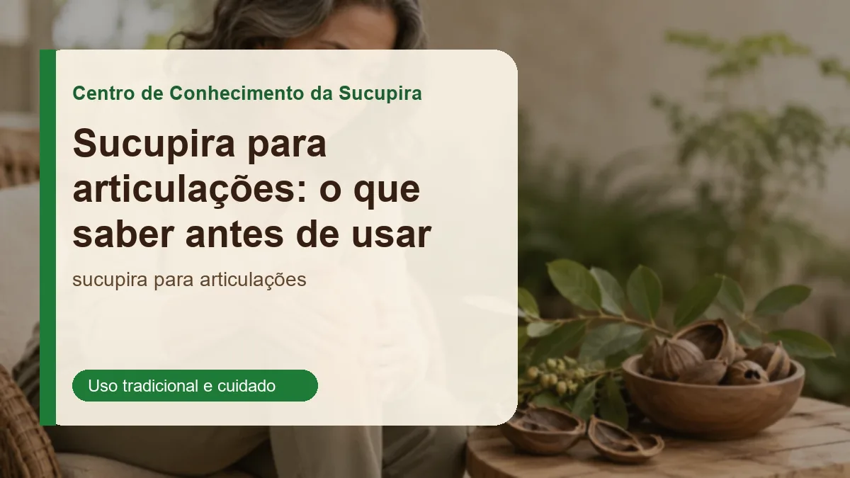 Foto relacionada ao artigo: Sucupira para articulações: o que saber antes de usar