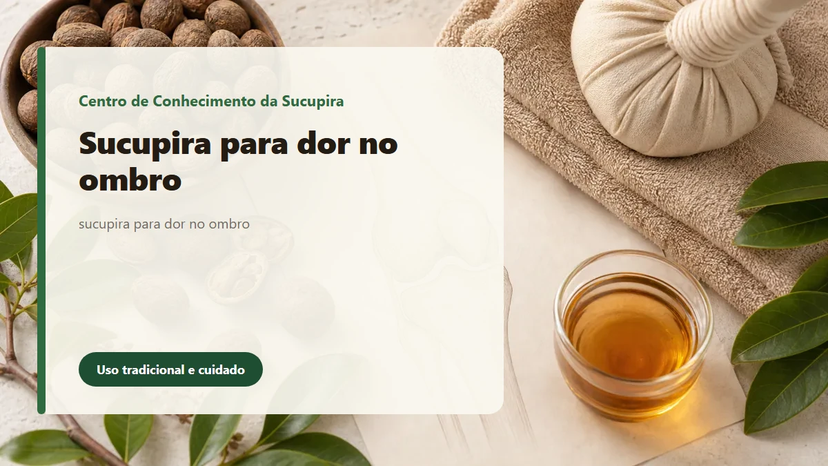 Sucupira para dor no ombro: causas e cuidados