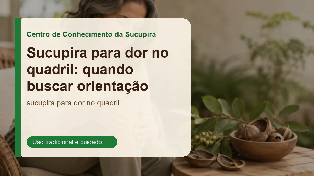 Foto de sucupira relacionada ao artigo: Sucupira para dor no quadril: causas e cuidados