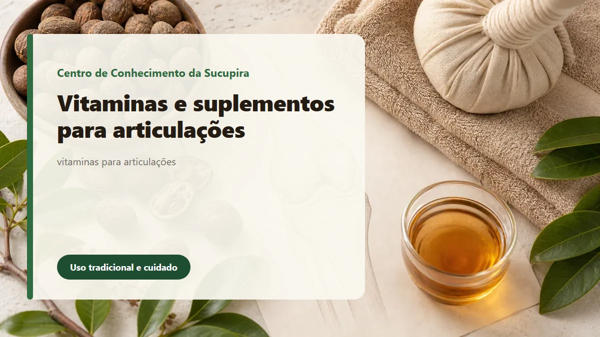Foto de sucupira relacionada ao artigo: Vitaminas e suplementos para articulações: o que realmente ajuda